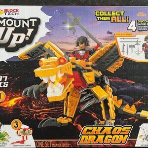 Block Tech Chaos Dragon Set 177-piece Mount Up, Ages 8+, New, Unopened